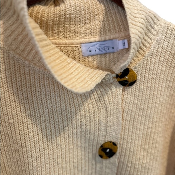 Willow Anthropologie sweater /Cardigan size XL yellow - Picture 5 of 11